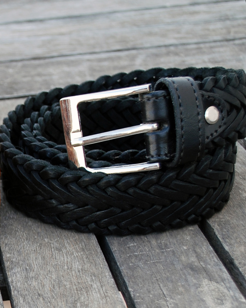 black braided belt